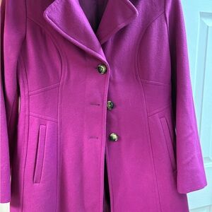 Anne Klein Women's Fuchsia Trench Coat